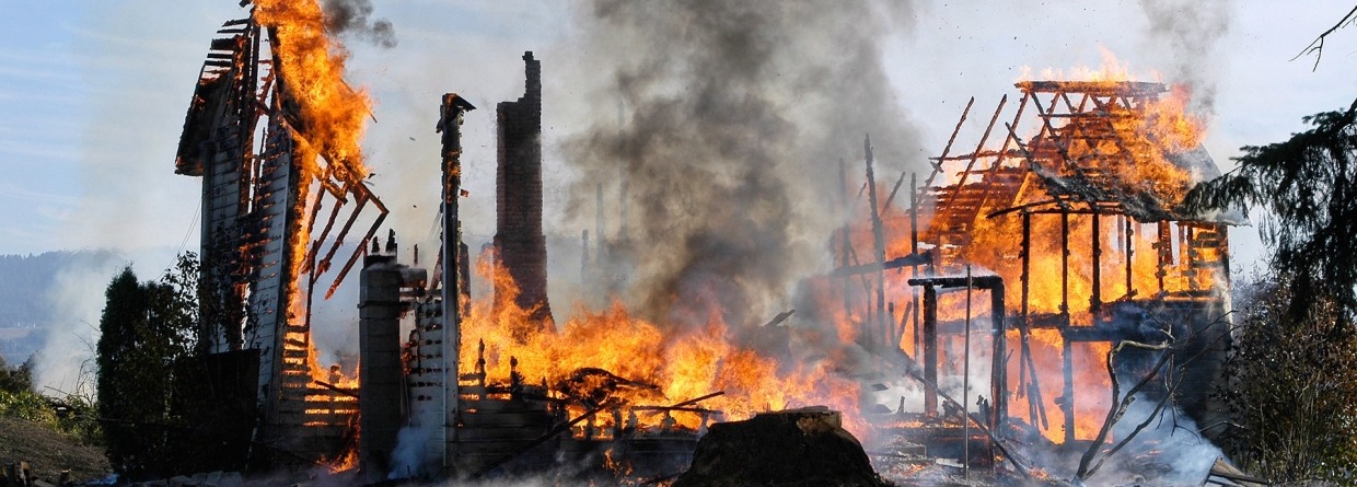 Boerderij in brand
